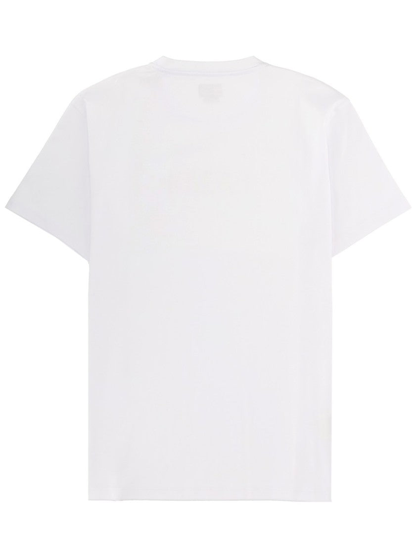 Fendi Minimalist White 3D Logo Cotton T-Shirt