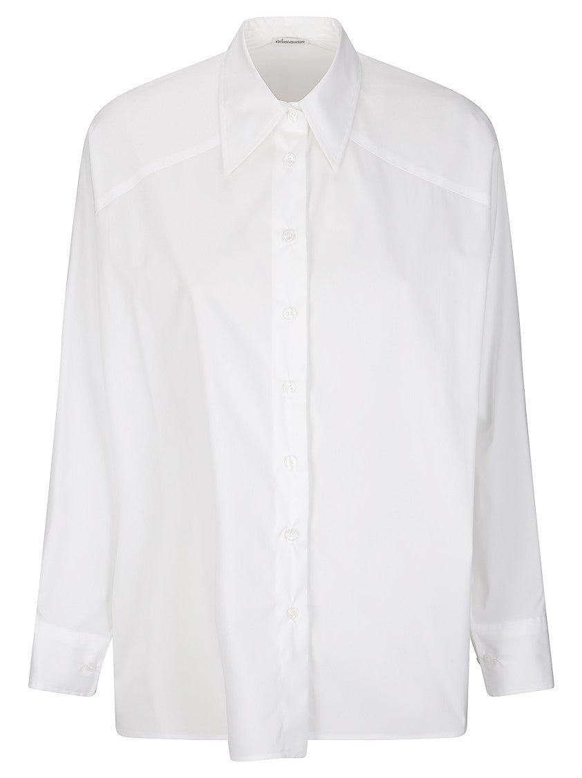 Stefano Mortari Semi-Sheer White Cotton Shirt