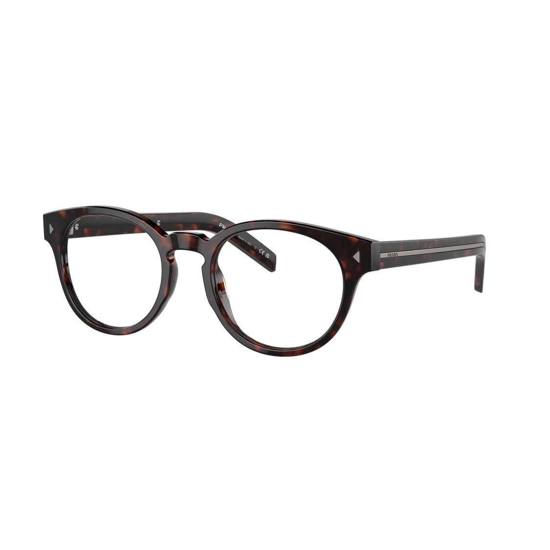 Prada 0Pr A14v Round Tortoiseshell Acetate Eyeglasses