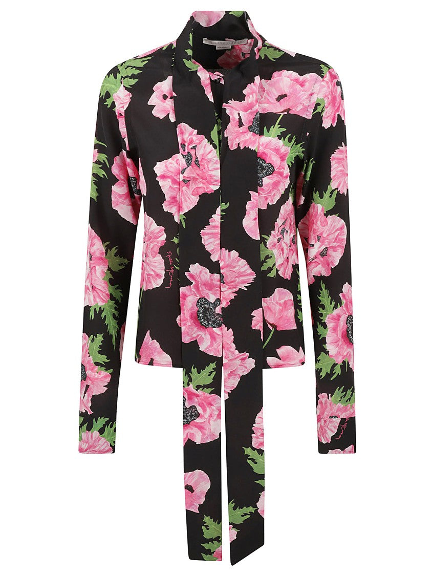Stella Mccartney Fitted Silk Blouse With Poppy Print