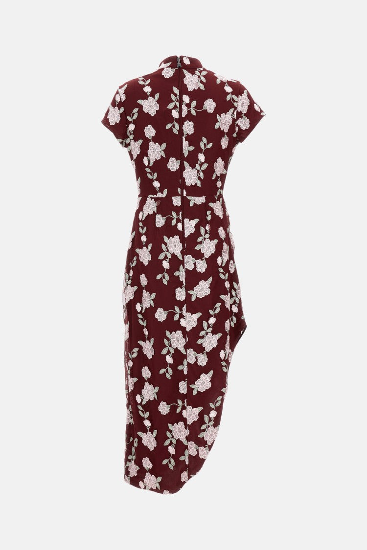 Rotate Birger Christensen Asymmetric Mesh Dress