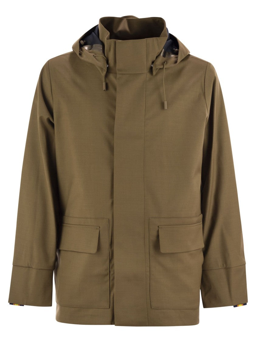 K-Way Erhal Tech Wool Blend - Hooded Jacket