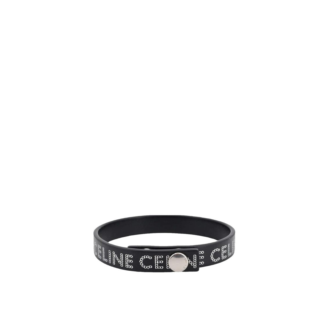Celine Caft Leather Logo Bracelet