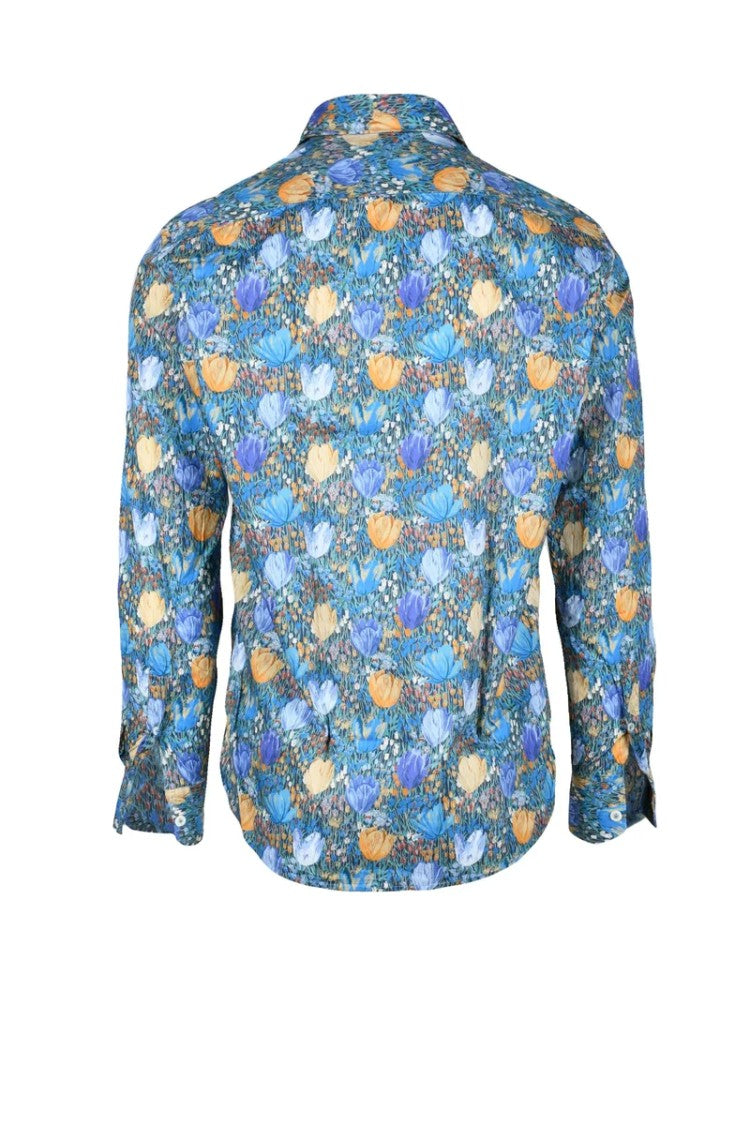 Ognunolasua Multicolor Floral Cotton Shirt