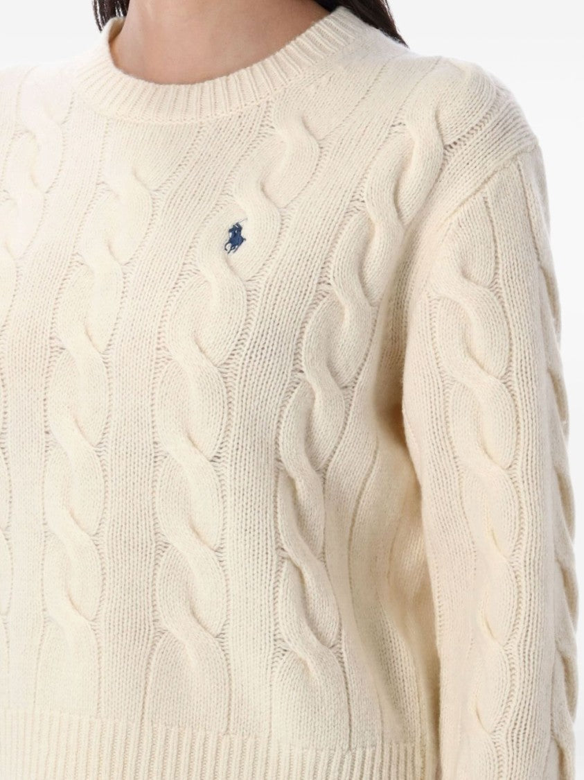 Polo Ralph Lauren Cropped Cable-Knit Sweater