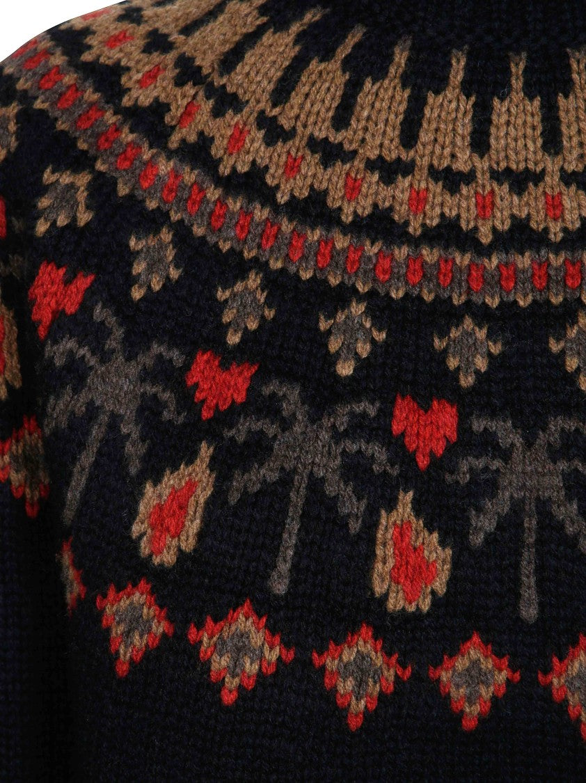 Alanui Sweet Winter Multicolored Turtleneck Sweater