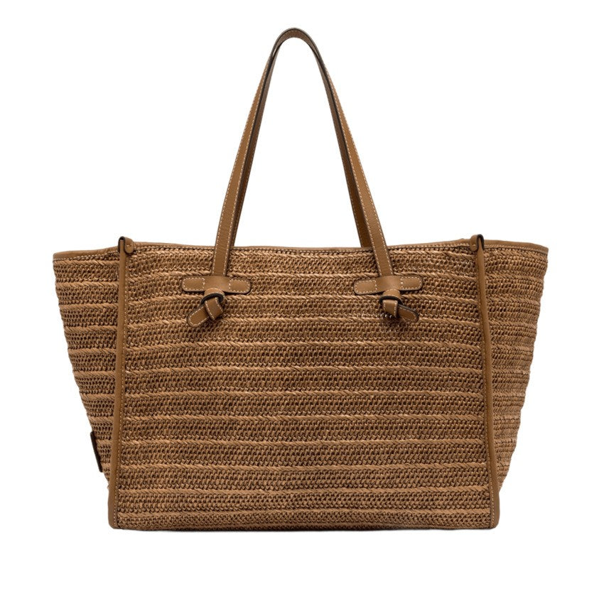 Marcella Straw Handbag With Zip Pouch