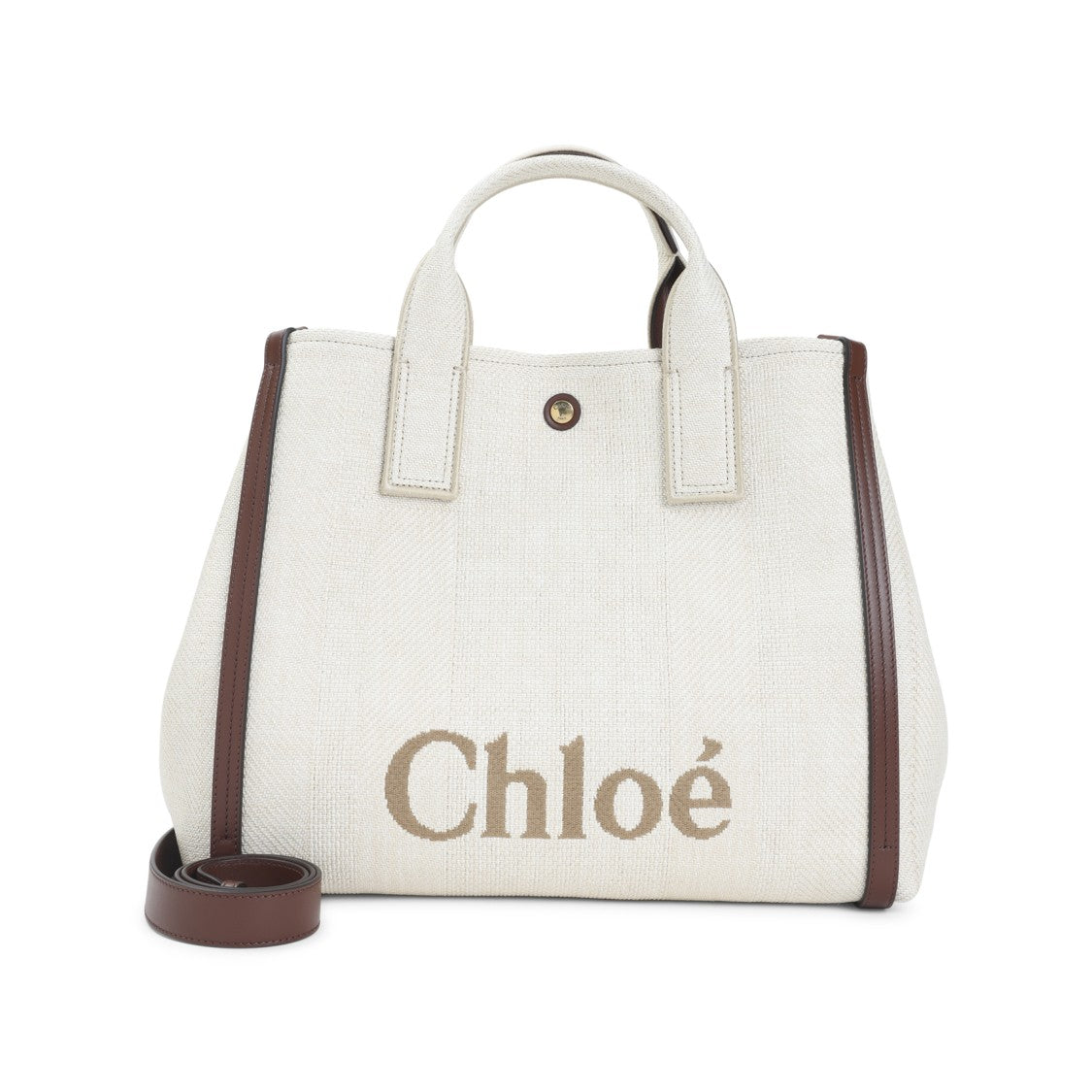 Chloé Hot Sand White Cotton Carry Shoulder Bag