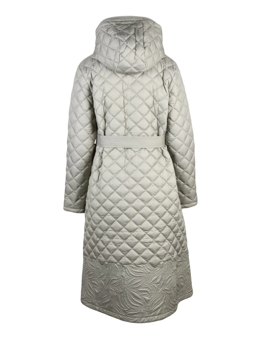 K-Way Sage Green Quilted Polyester Down Jacket