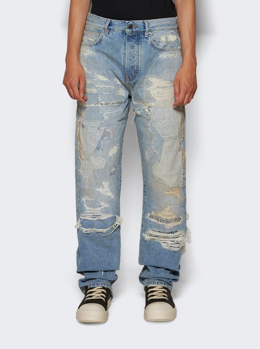 Amiri Repaired Straight Jean Blue