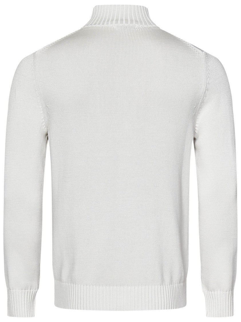 Malo Indian Cotton Knit Bomber Jacket