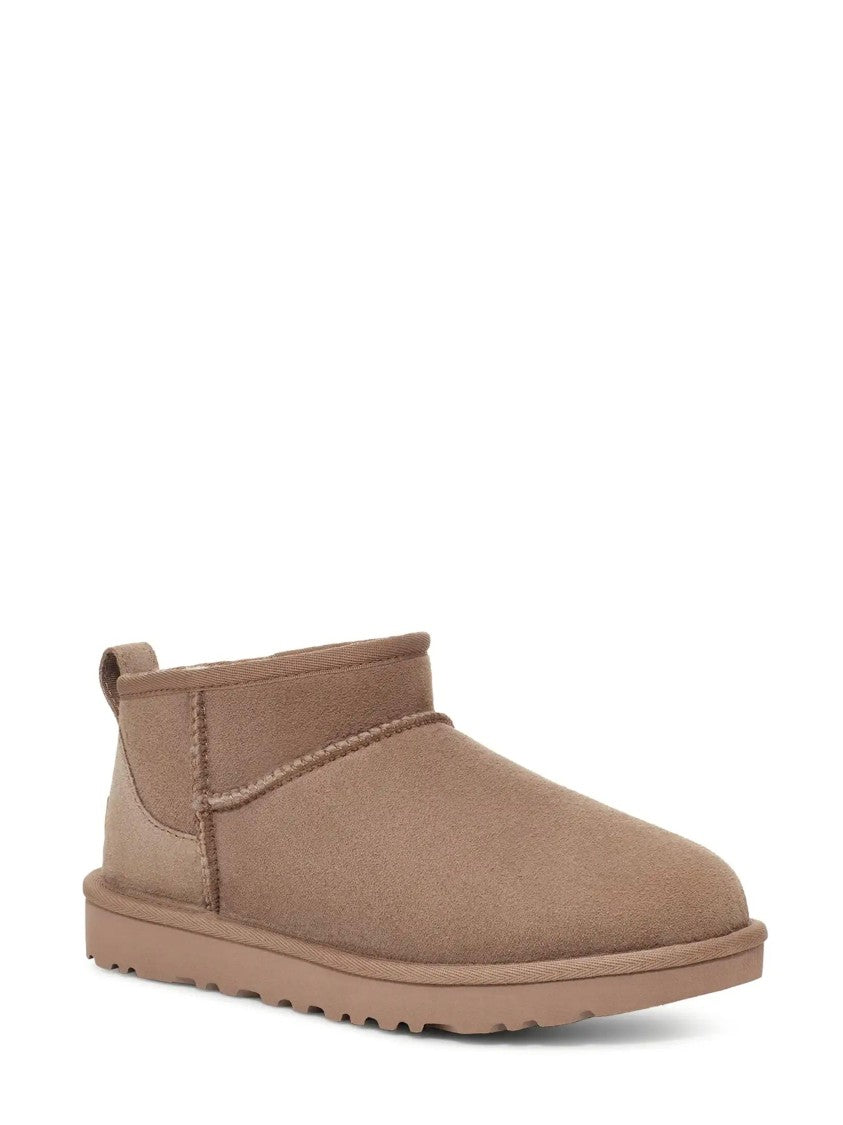 Ugg Low-Cut Suede Boots With Plush Lining And Treaded Sole