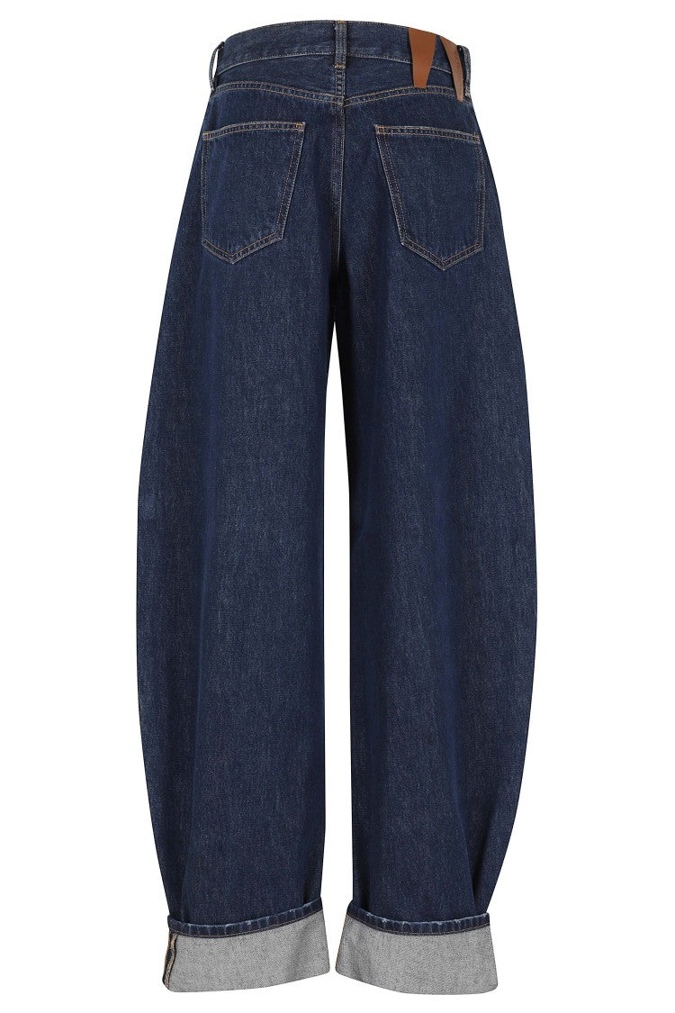 Darkpark Indigo Khris Barrel Leg Five-Pocket Cotton Jeans