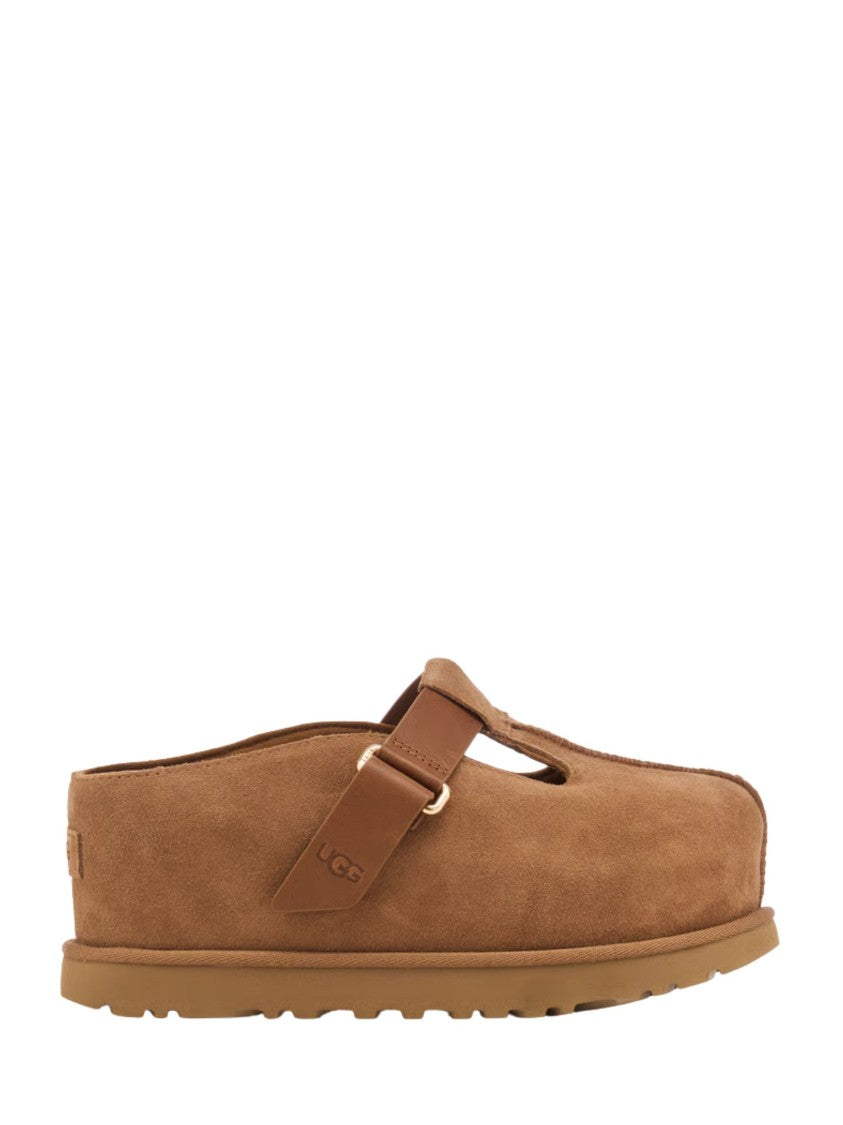 Ugg Brown Adjustable Leather Straps Suede Sandals