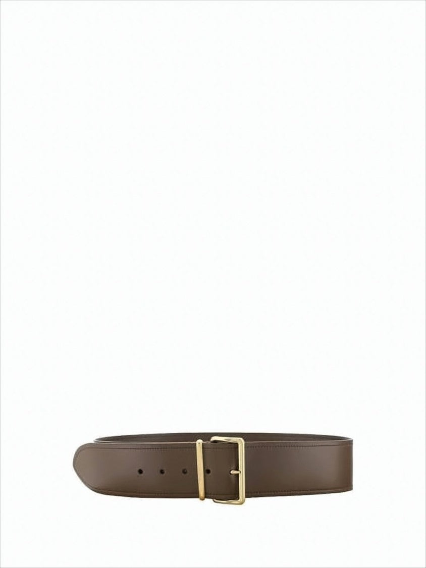 Miu Miu Classic Rectangular Buckle Leather Belt