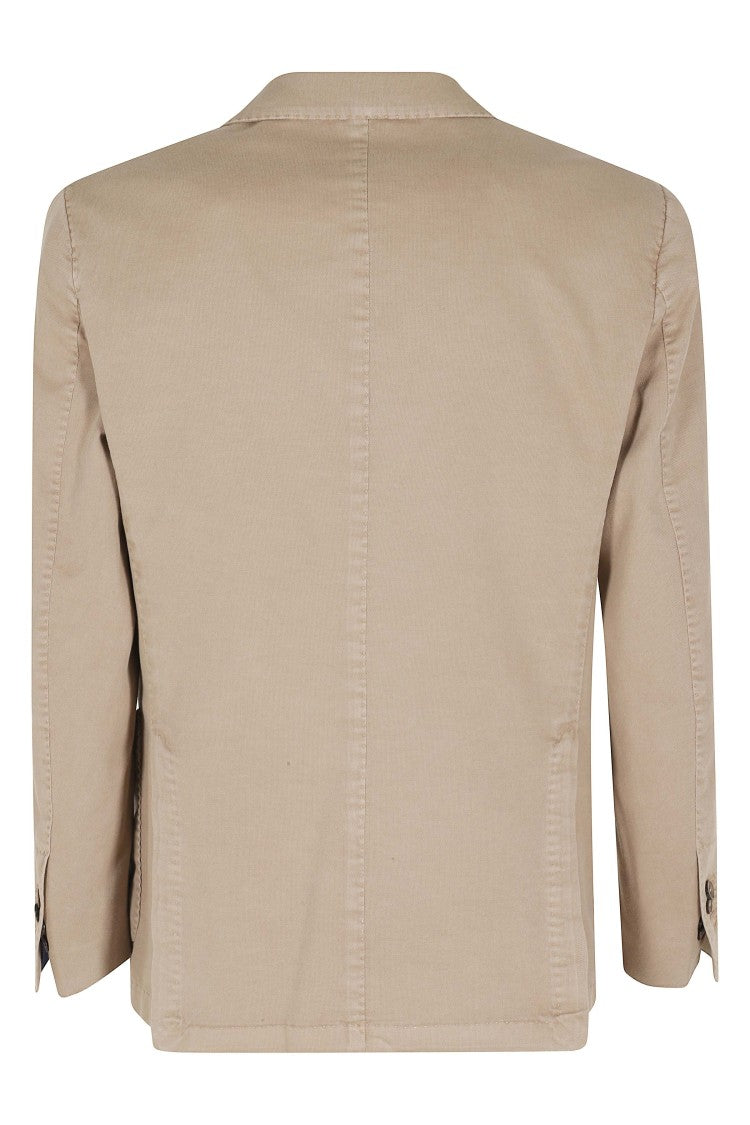 Santaniello Biscuit Oxford Single-Breasted Cotton Jacket