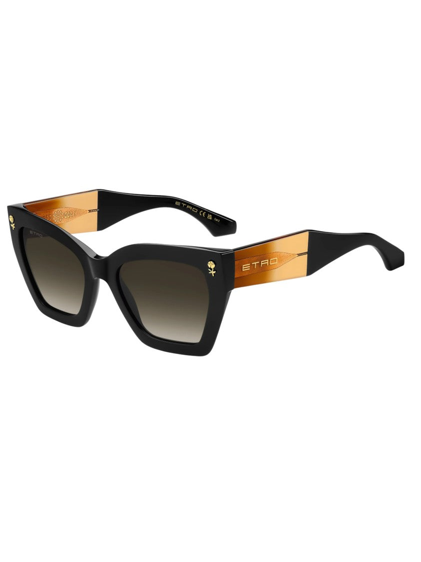 Etro Cat-Eye Sunglasses With Gradient Lenses And Gold Accents
