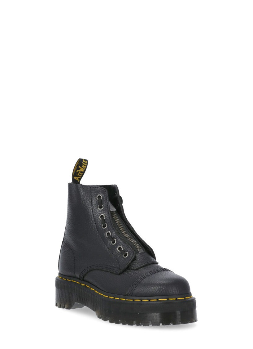 Dr. Martens Pebbled Leather Sinclair Boots With Zip