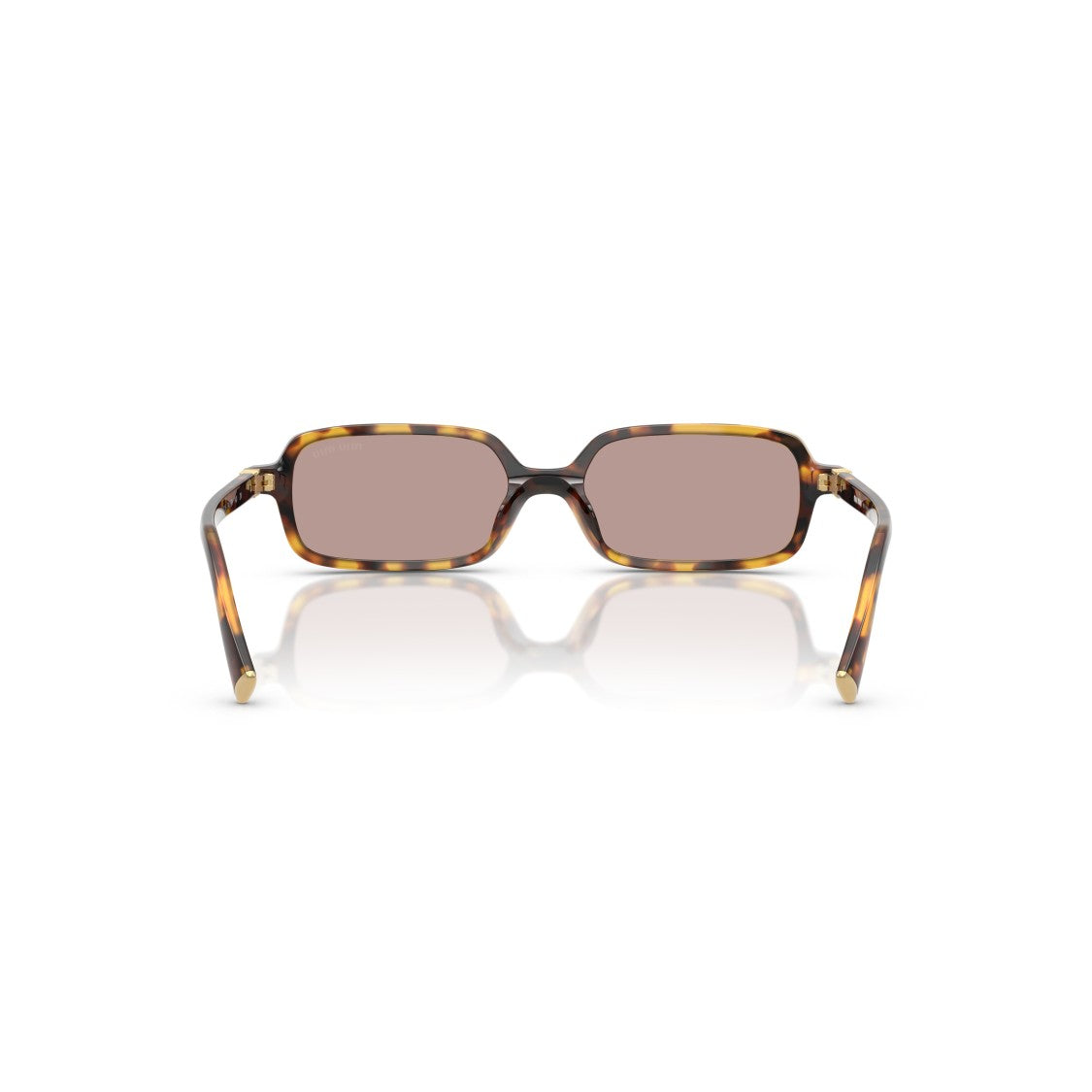 Miu Miu 0Mu 11Zs Rectangular Sunglasses In Tortoiseshell Acetate