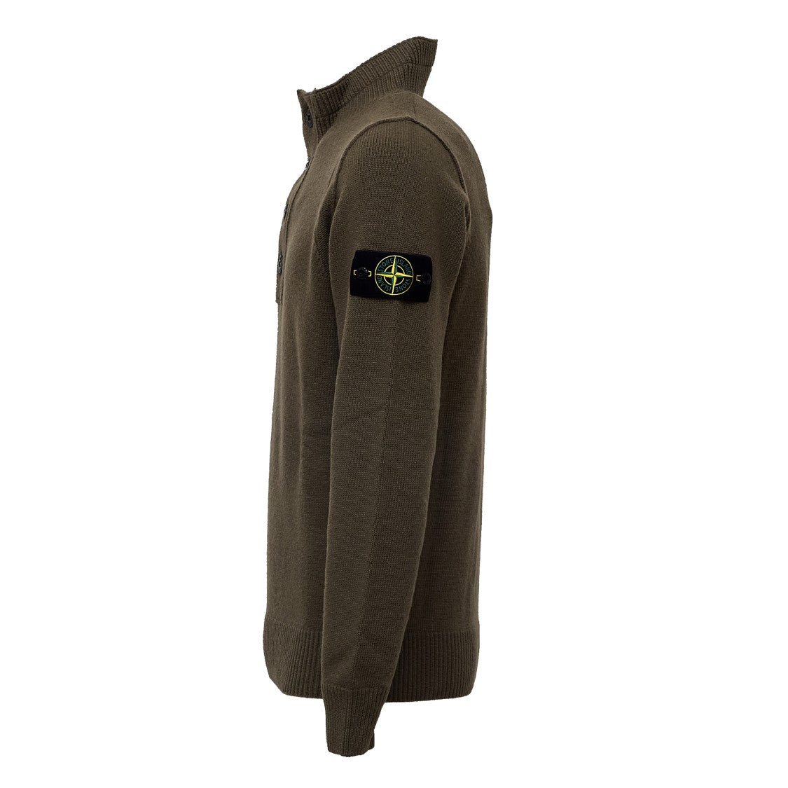 Stone Island Lambswool Zip-Through Knit Sweater