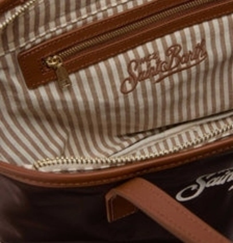 Mc2 Saint Barth Structured Medium City Bag With Embroidered Logo