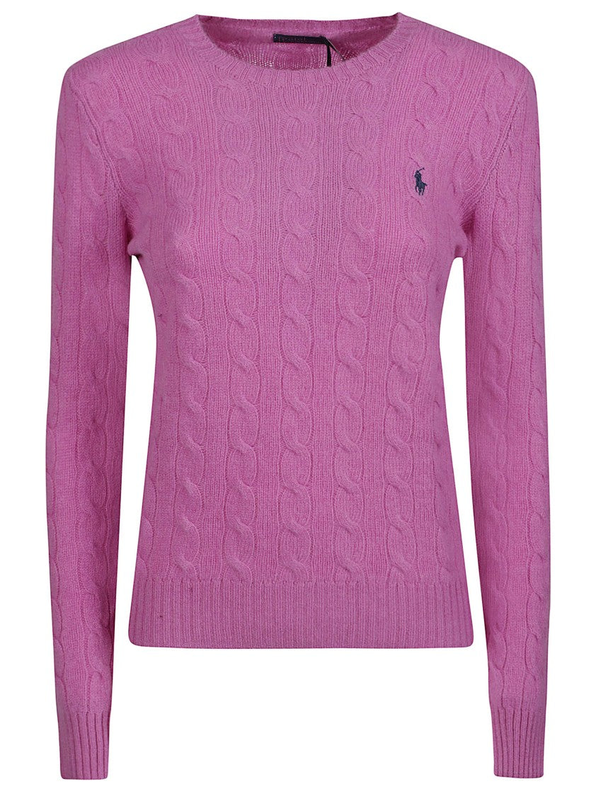 Polo Ralph Lauren Cable Knit Sweater With Crew Neckline And Embroidered Logo