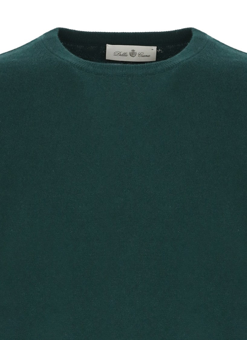 Della Ciana Deep Green Merino Wool And Cashmere Sweater