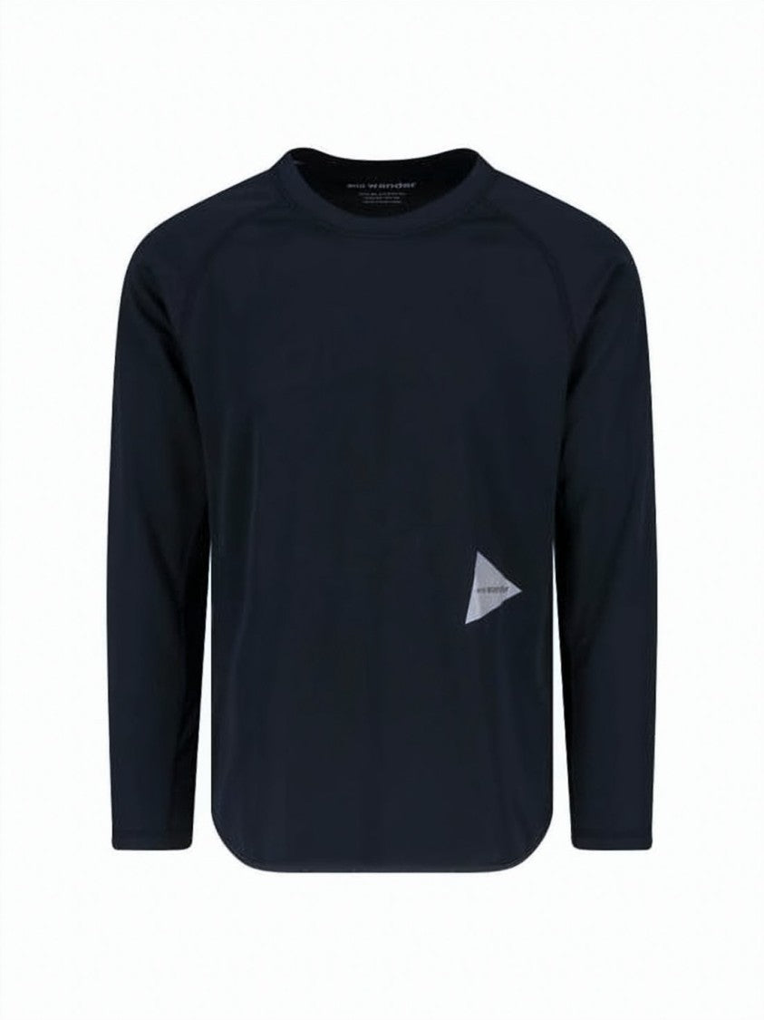 And Wander Sleek Minimalist Long-Sleeve Top With Reflective Detail