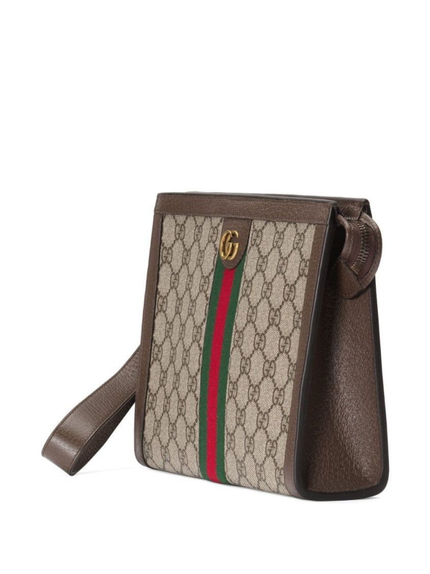 Gucci Beige Ophidia Medium Supreme Web Pouch