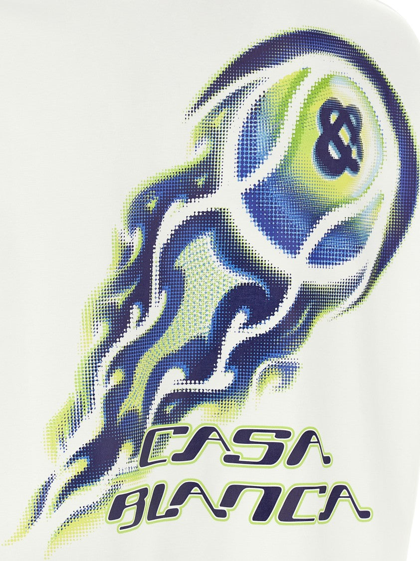 Casablanca 'Flaming Tennis Ball' T-Shirt
