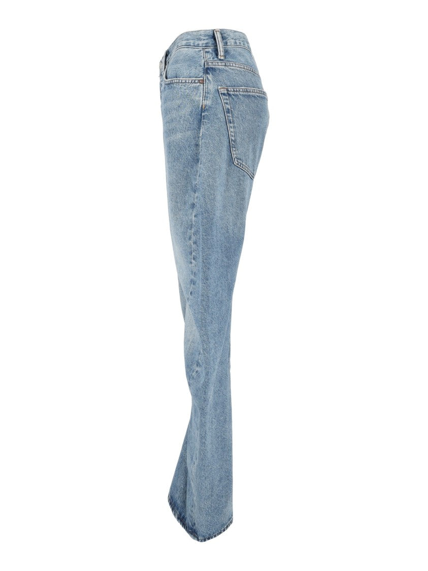 Agolde Spiral Side-Seam Jeans With Unique Wrapping Effect
