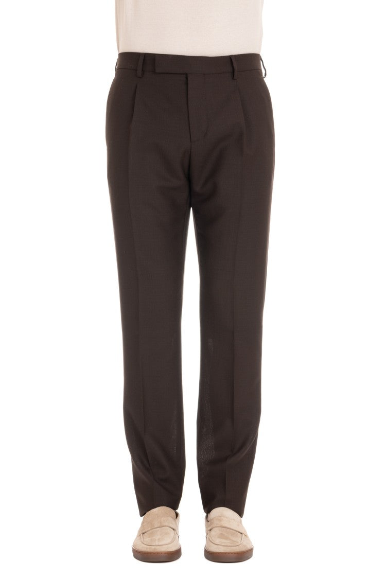 Lardini Relaxed Fit Trousers With Front Pleats