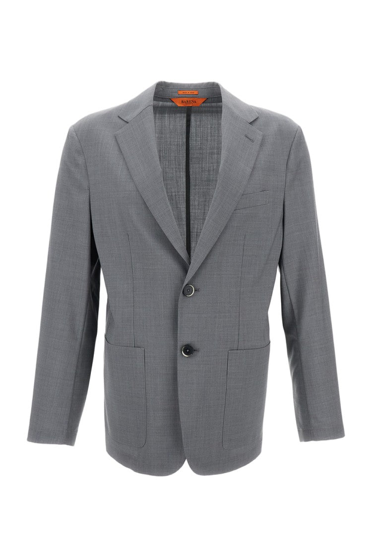 Barena Single-Breasted Wool Jacket With Classic Fit