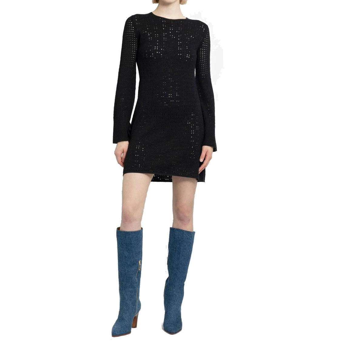 Chloé Fitted Black Knitted Dress