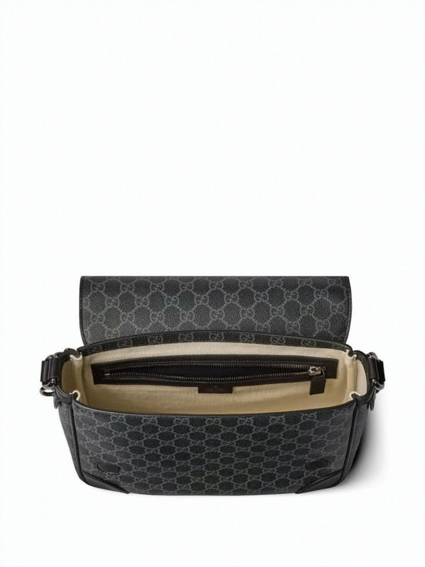 Gucci Monogrammed Textured Fabric Crossbody Bag