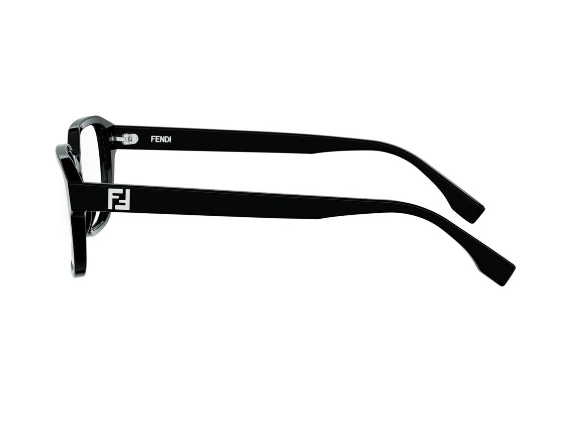 Fendi Glossy Black Fe50132i Oversized Square Eyeglasses