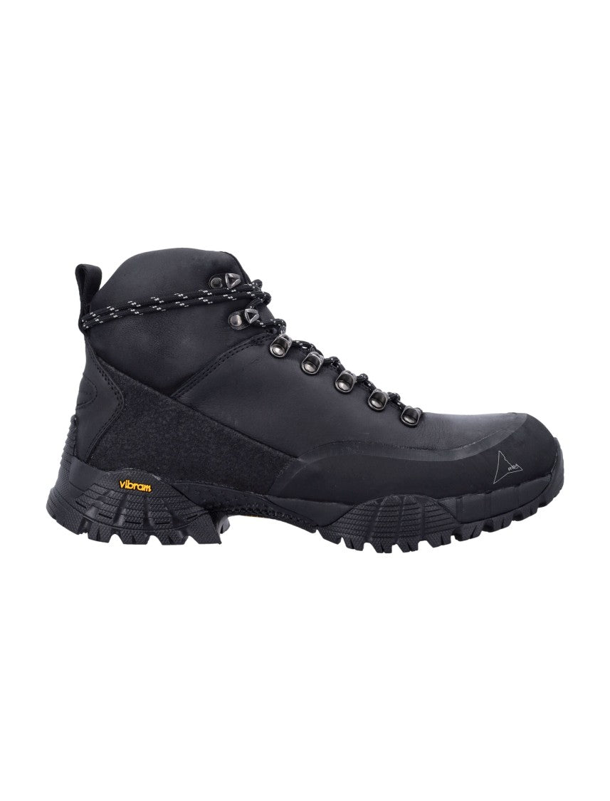 Roa Andreas Rugged Black Ankle Boots