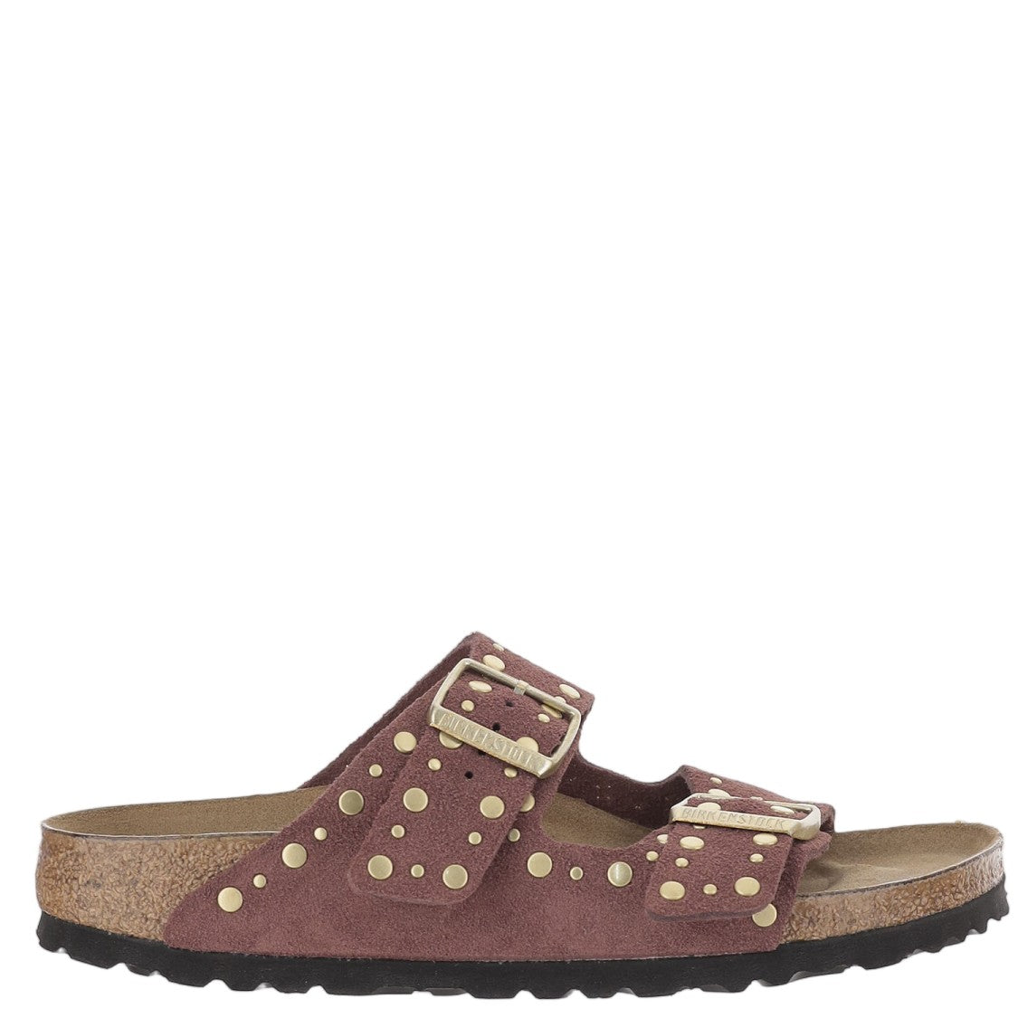 Birkenstock Arizona Rivet Suede Sandals With Adjustable Buckled Straps