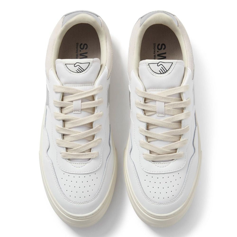 Stepney Workers Club Low-Top Pearl S-Strike Leather Sneaker With Perforated Detailing