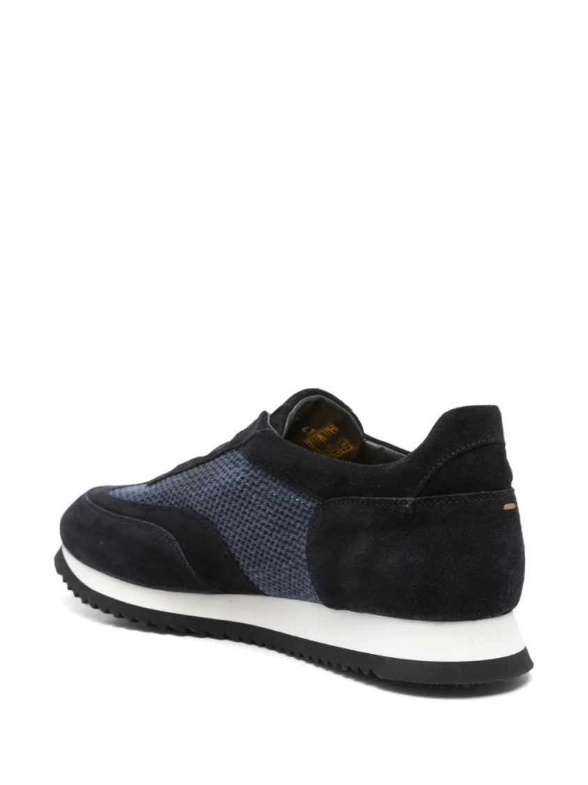 Doucal's Modern Blue Trainers With Breathable Mesh Panel