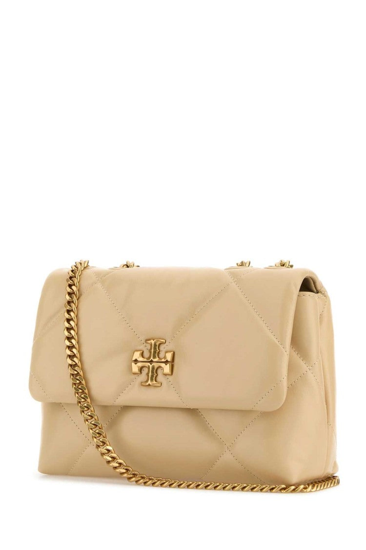 Tory Burch Beige Leather Small Kira Shoulder Bag