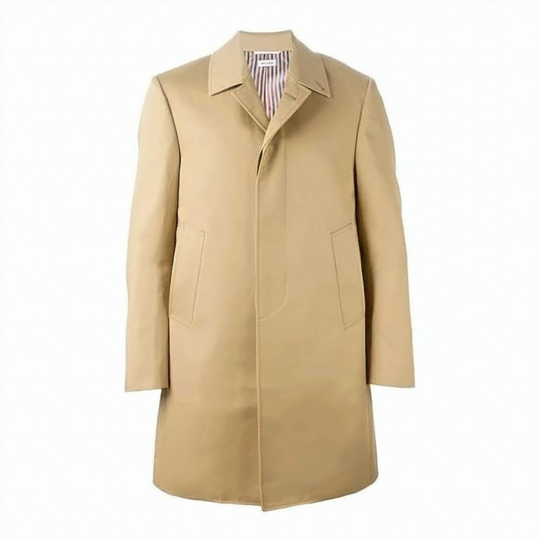 Thom Browne Single-Breasted Coat With Concealed Button Placket