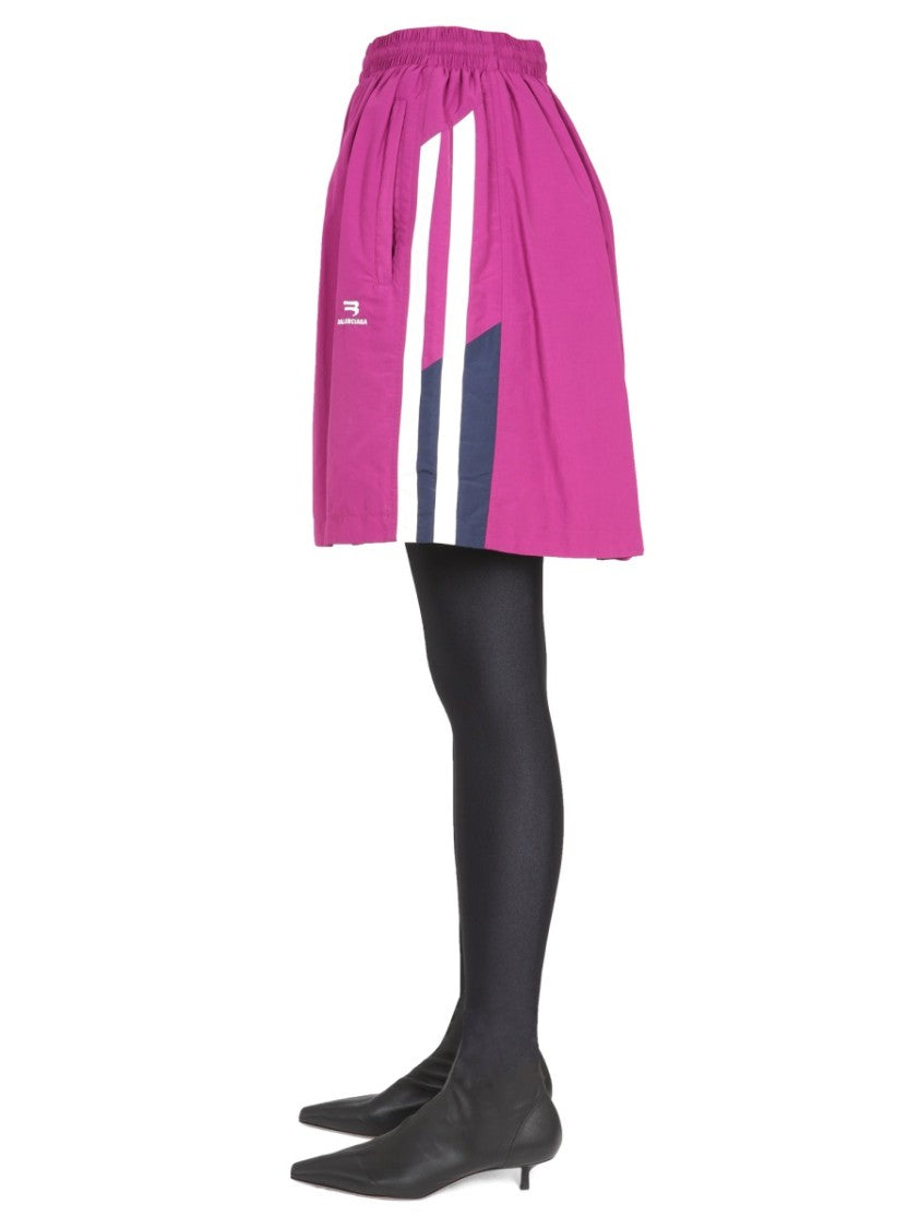 Balenciaga Sporty Skirt With Elastic Waistband And Dual Pockets