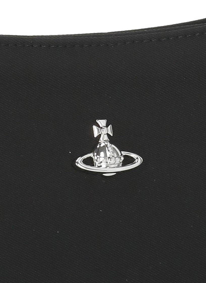 Vivienne Westwood Rectangular Minimalist Shoulder Bag With Metallic Orb Logo