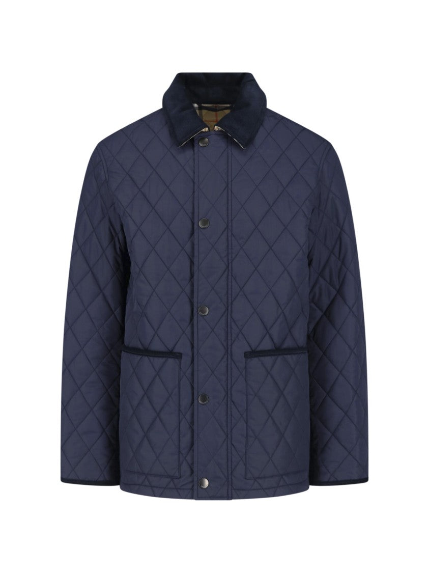 Burberry Blue Haddington Quilted Jacket