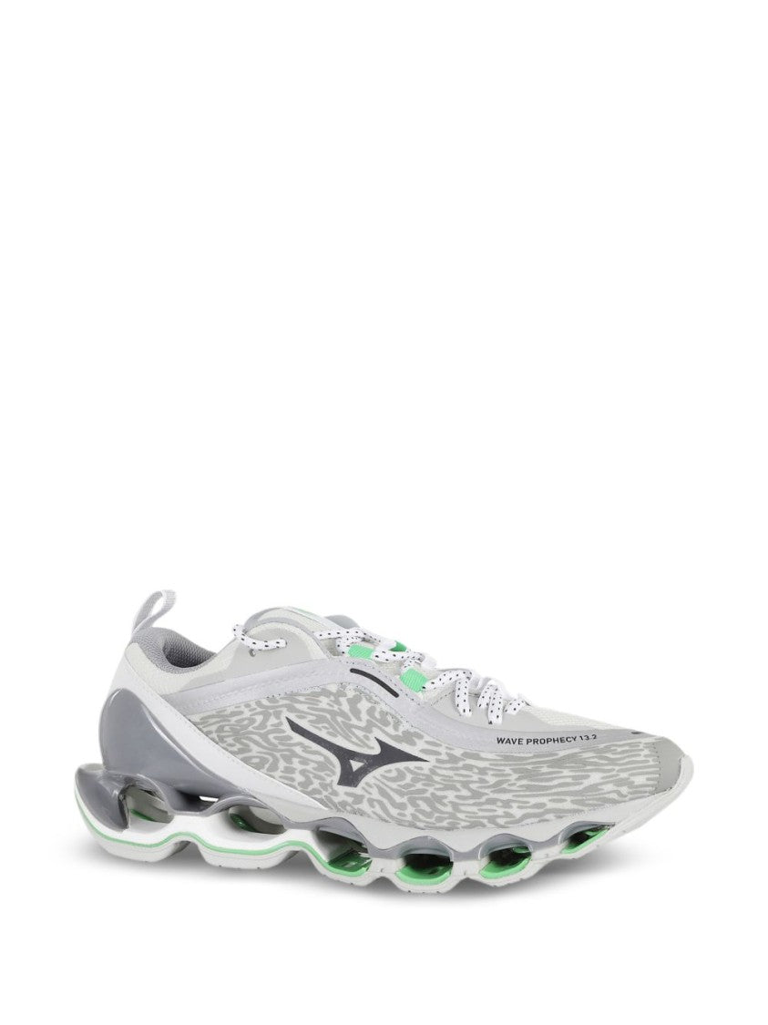 Mizuno Lace-Up Sneakers With Neon Green Accents