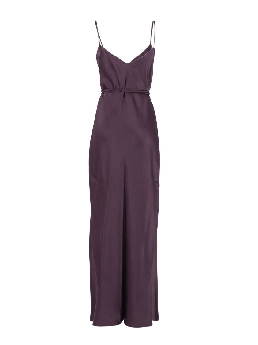 Antonelli Firenze Deep V Neck Tie Belted Midi Dress