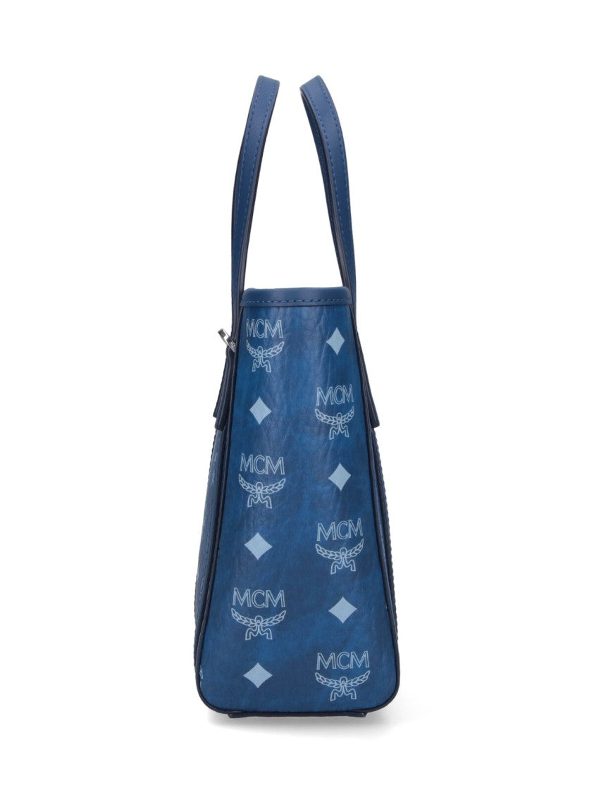 Mcm Small "Toni Shopper" Tote Bag – Blue