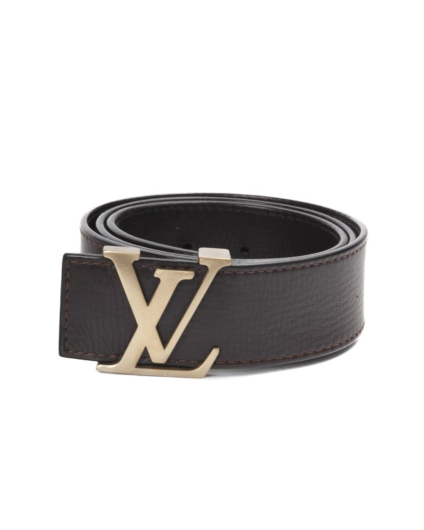 Louis Vuitton Brown Initiales Leather Belt