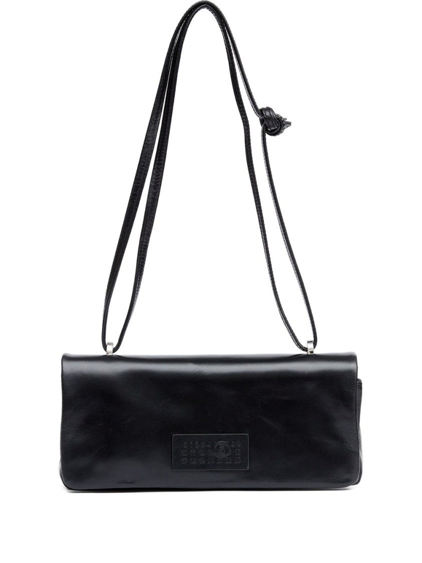 Mm6 By Maison Margiela Nero Vitello Leather Shoulder Bag